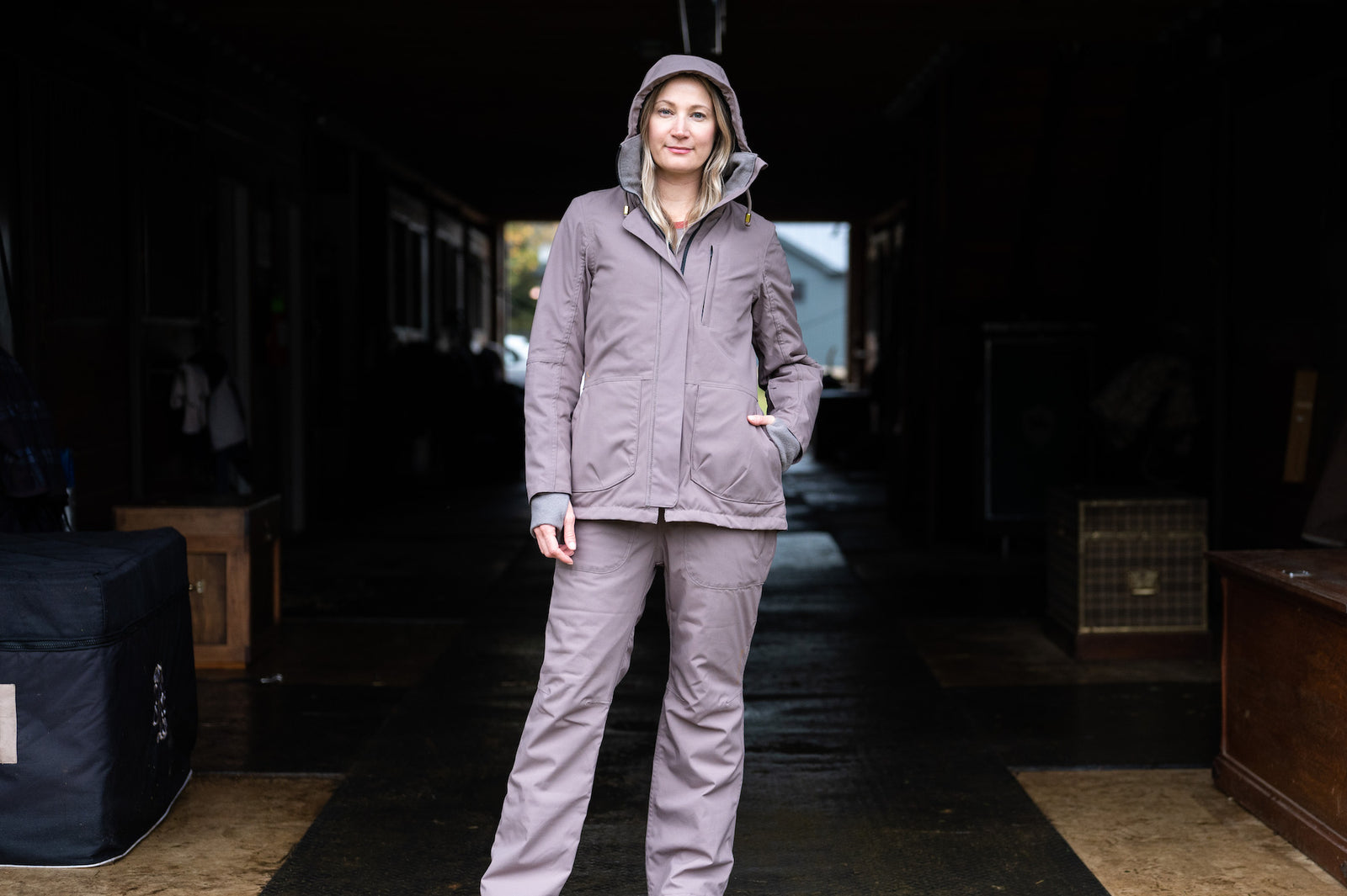 Winter Insulated Riding Jacket - Iron