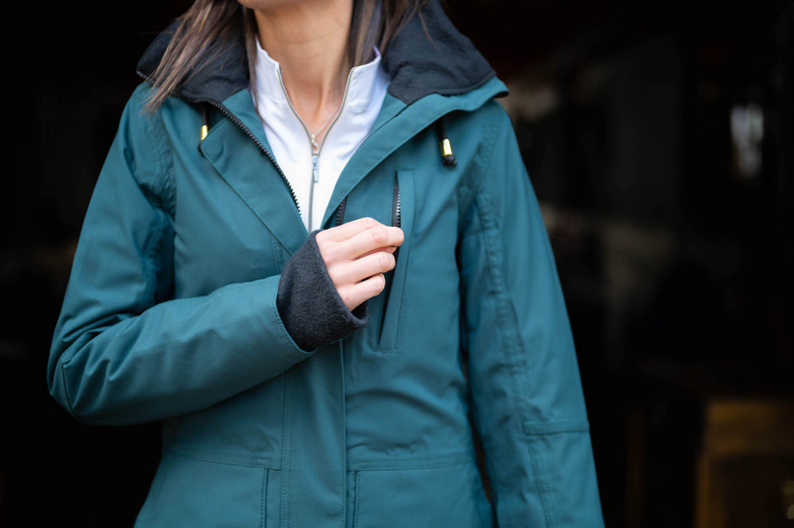 Winter Insulated Riding Jacket - Pine