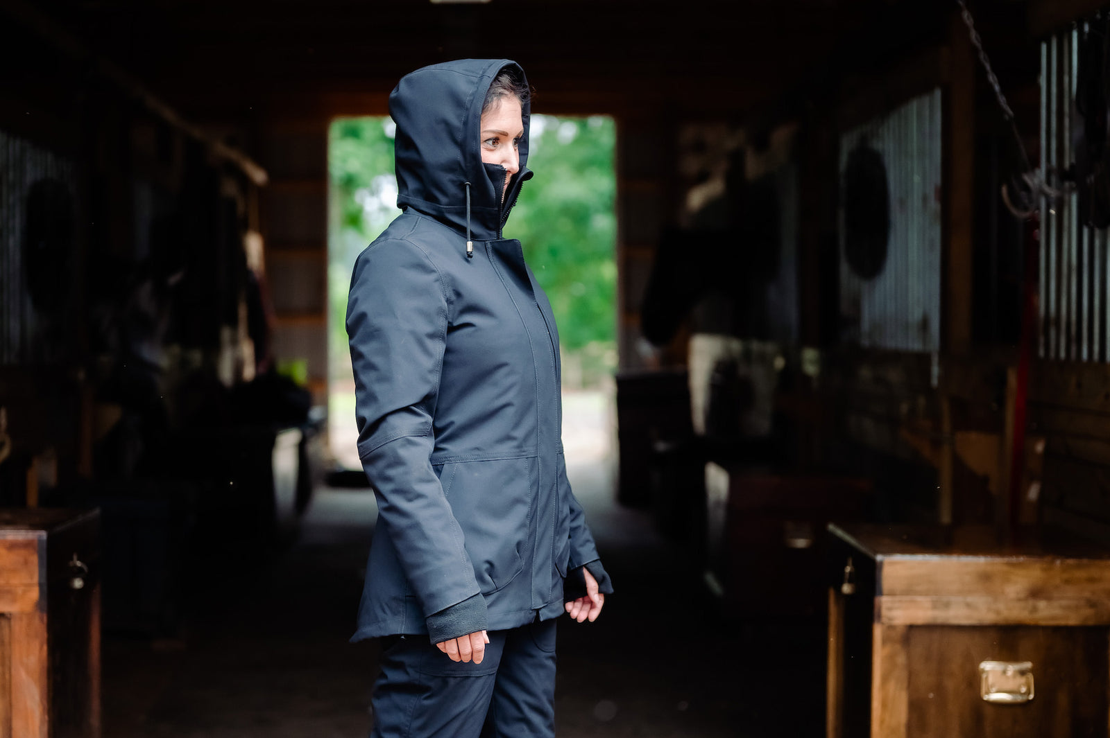 Winter Insulated Riding Jacket - Caviar