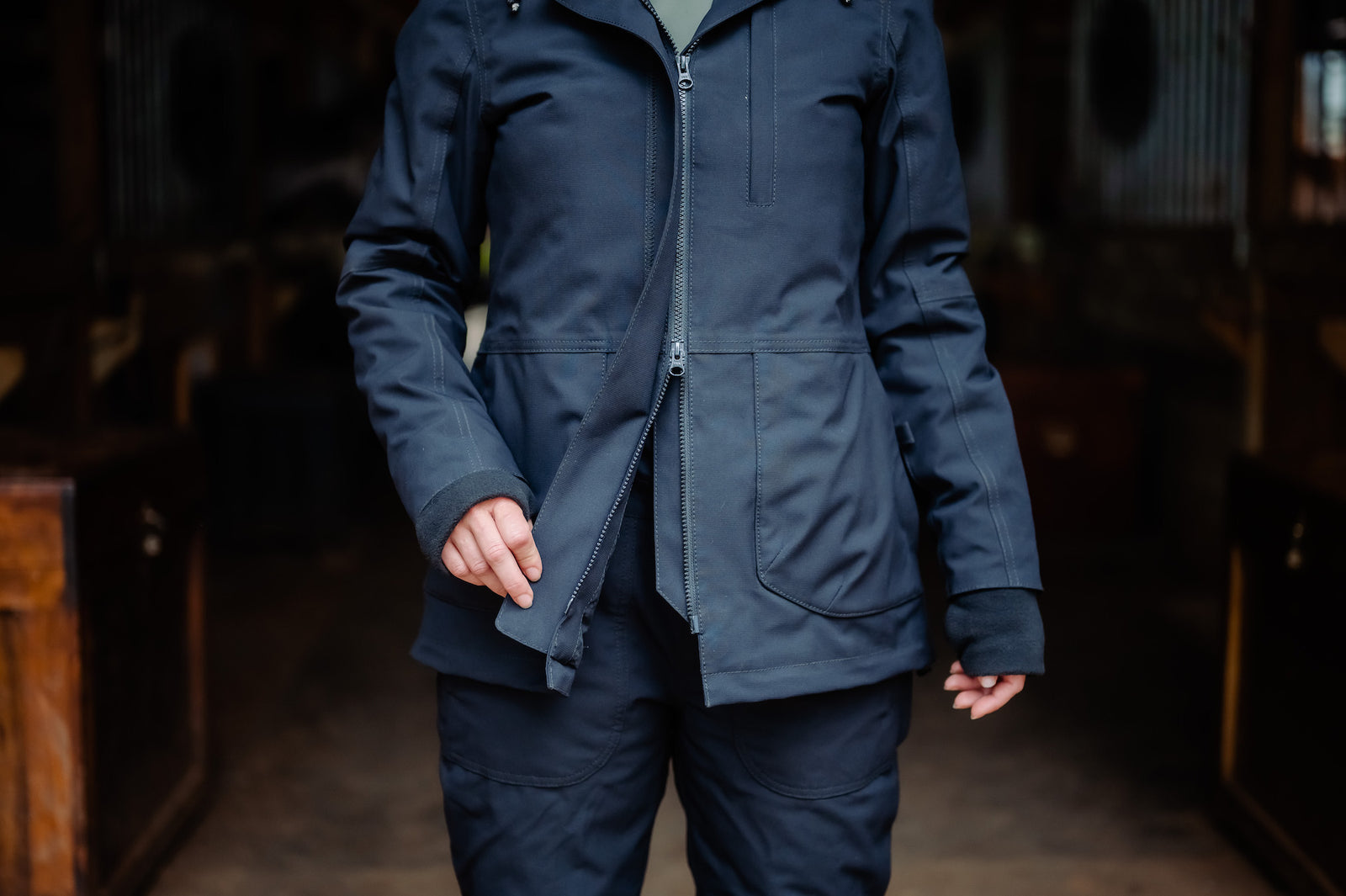 Winter Insulated Riding Jacket - Caviar